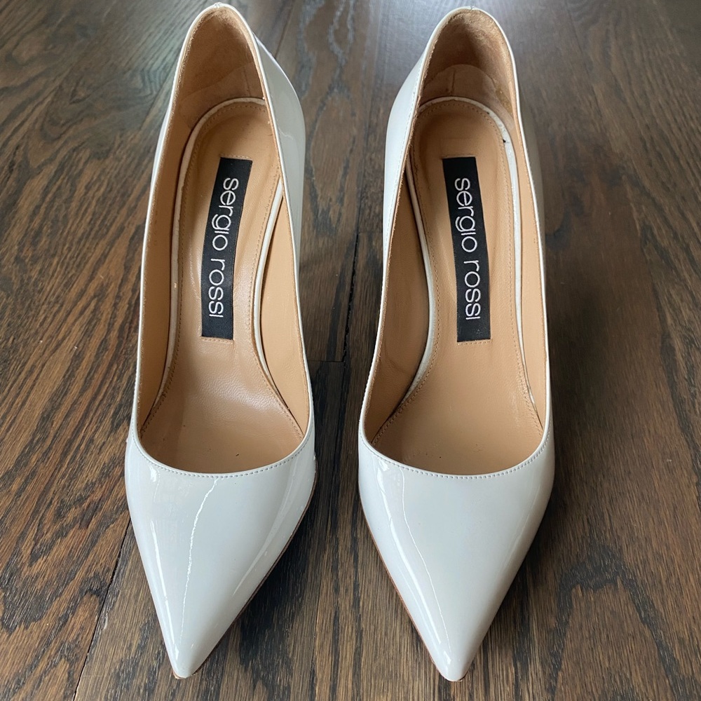 Sergio Rossi White Pumps